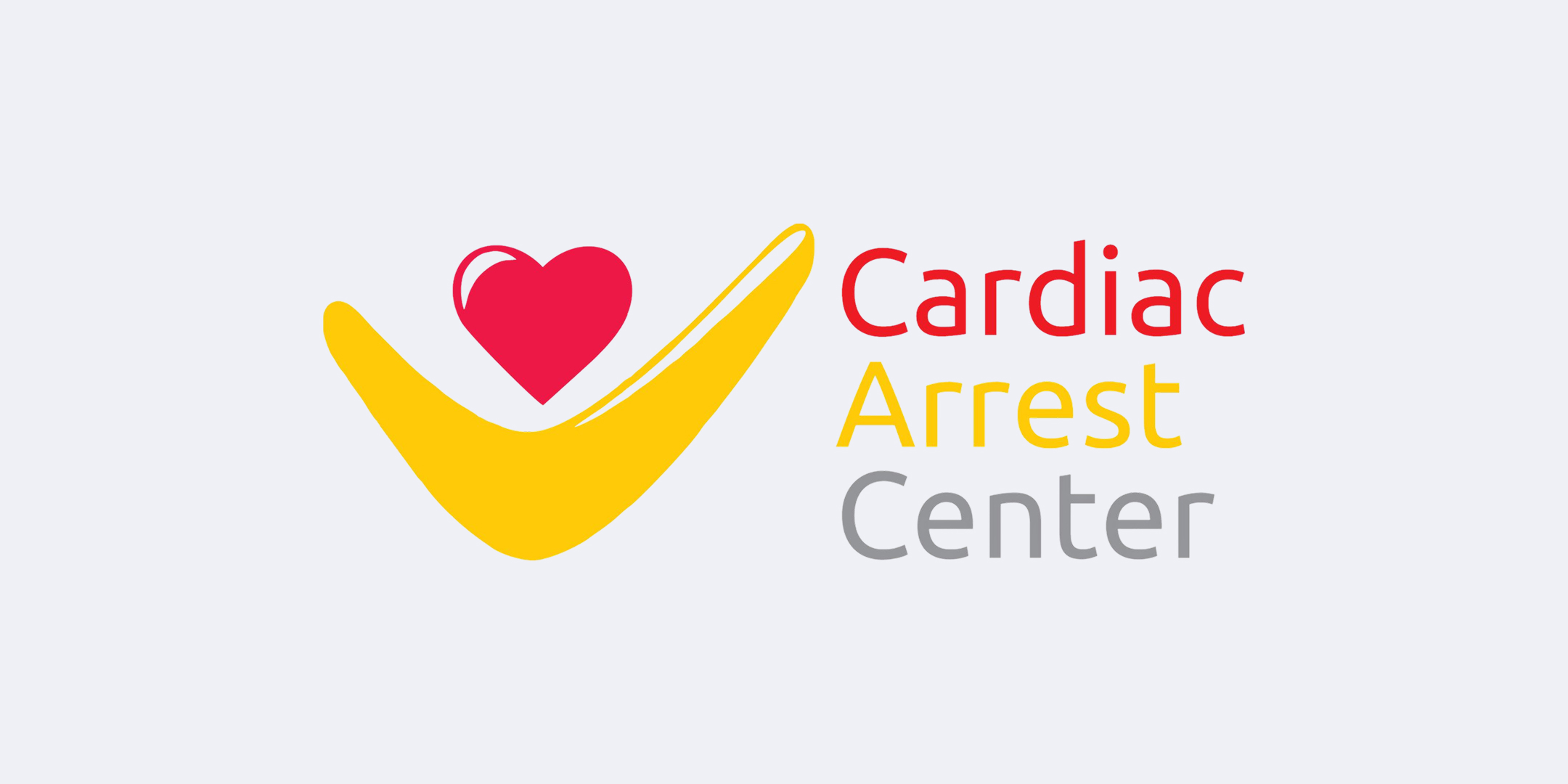 Logo des Cardiac Arrest Centers mit einem roten Herz und gelbem Symbol.