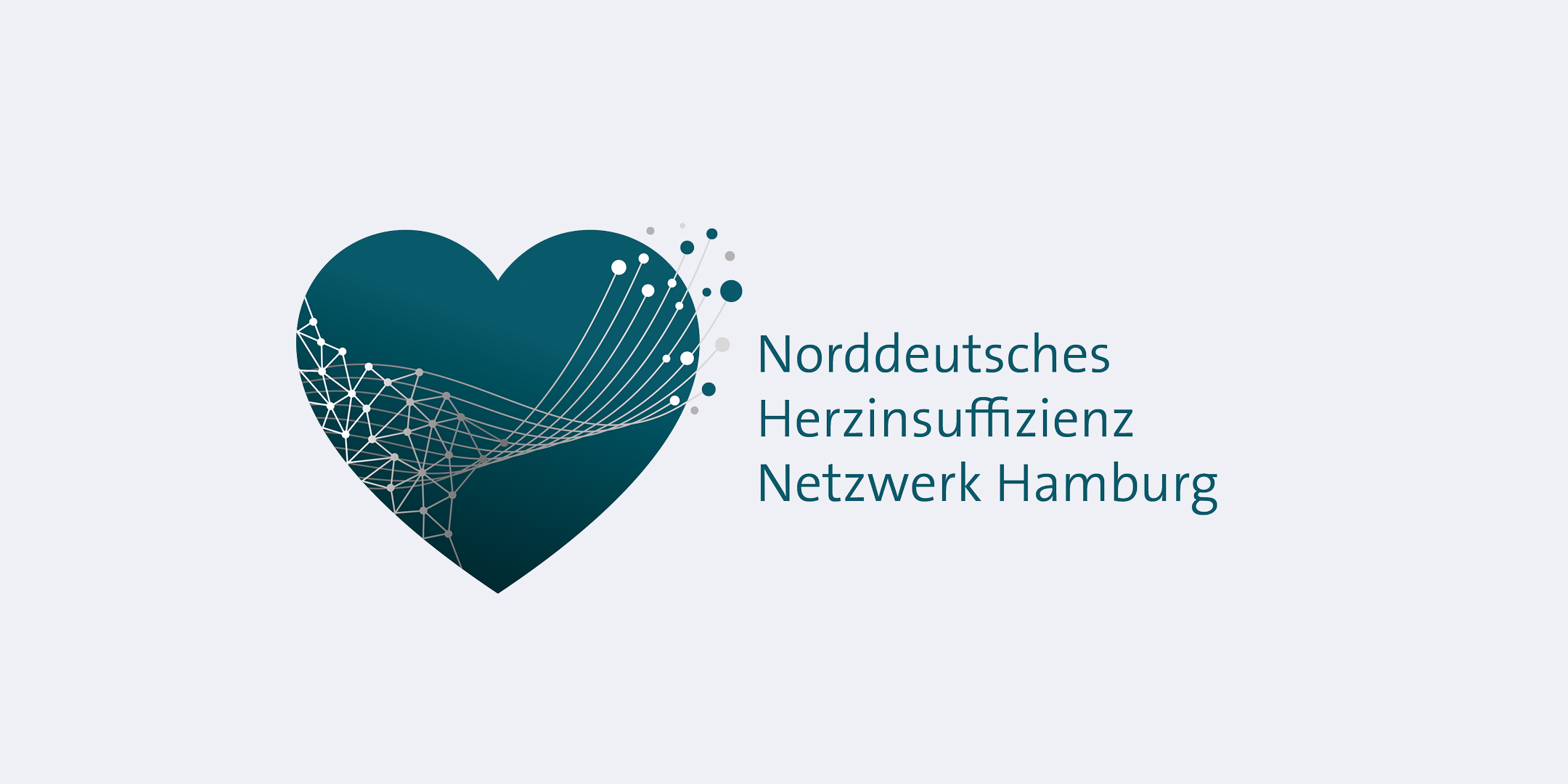 Logo eines Herzs mit grafischen Linien und dem Text "Norddeutsches Herzinsuffizienz Netzwerk Hamburg".